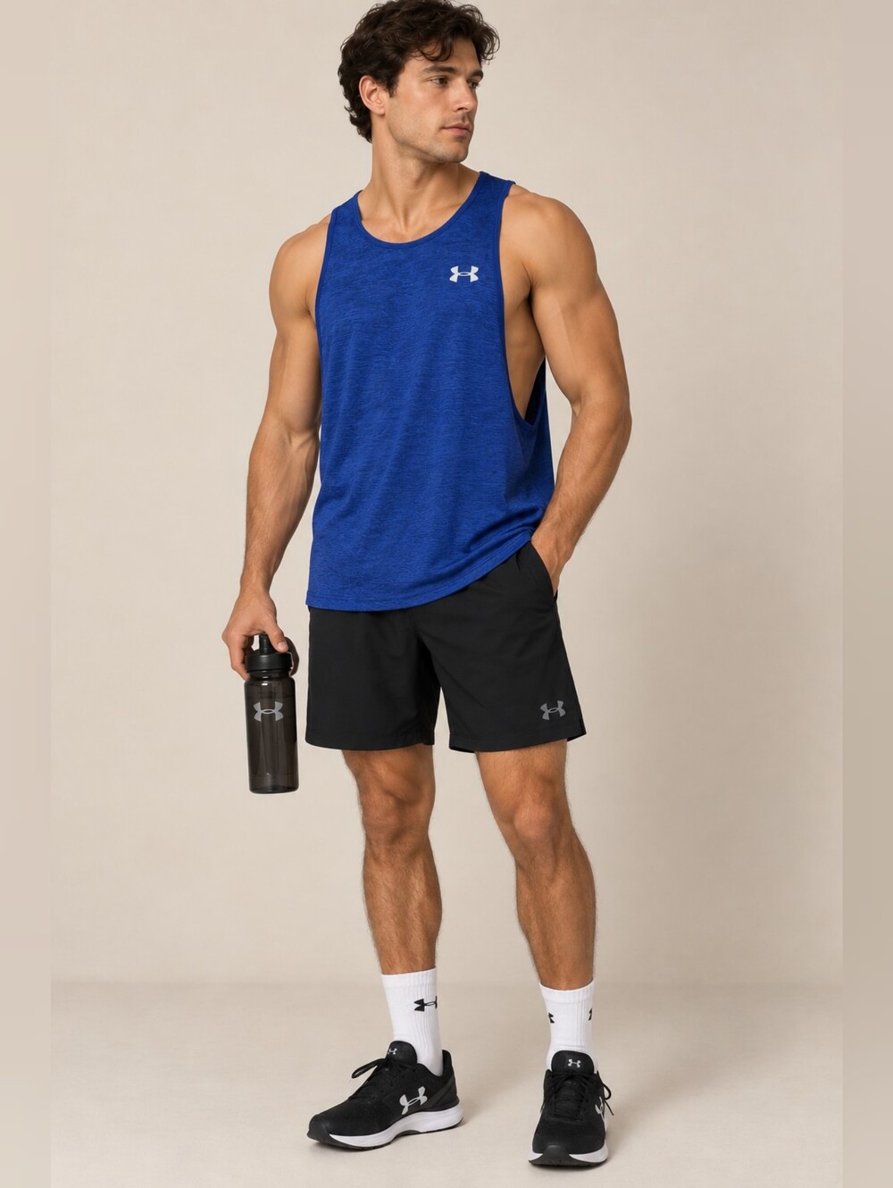 Under Armour Men’s Royal Blue Athletic Workout Training Sleeveless Tank Top